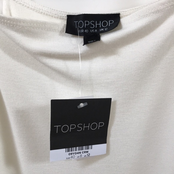 New with tags TOPSHOP Sz 8 body suit. Spaghetti straps warm white snap crotch - Picture 3 of 8